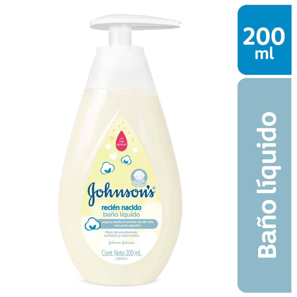 Baño Líquido Bebé Johnson's Recién Nacido 200 Ml