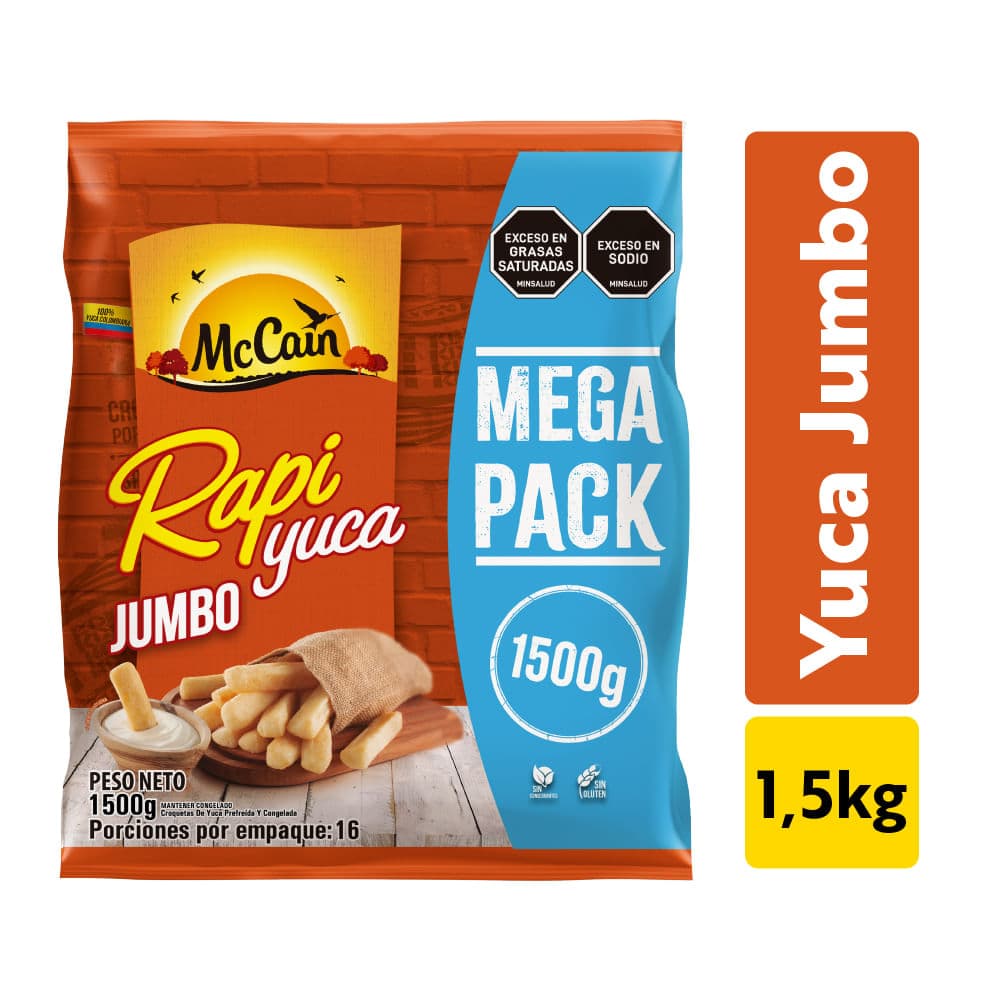 Croqueta Rapiyuca Yuca Jumbo Congeladas 1500 G