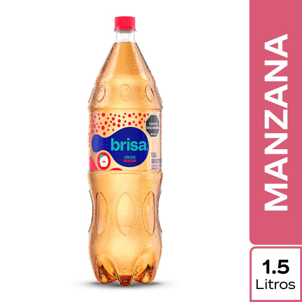 Agua Saborizada Brisa con Gas Manzana 1,5 Lt