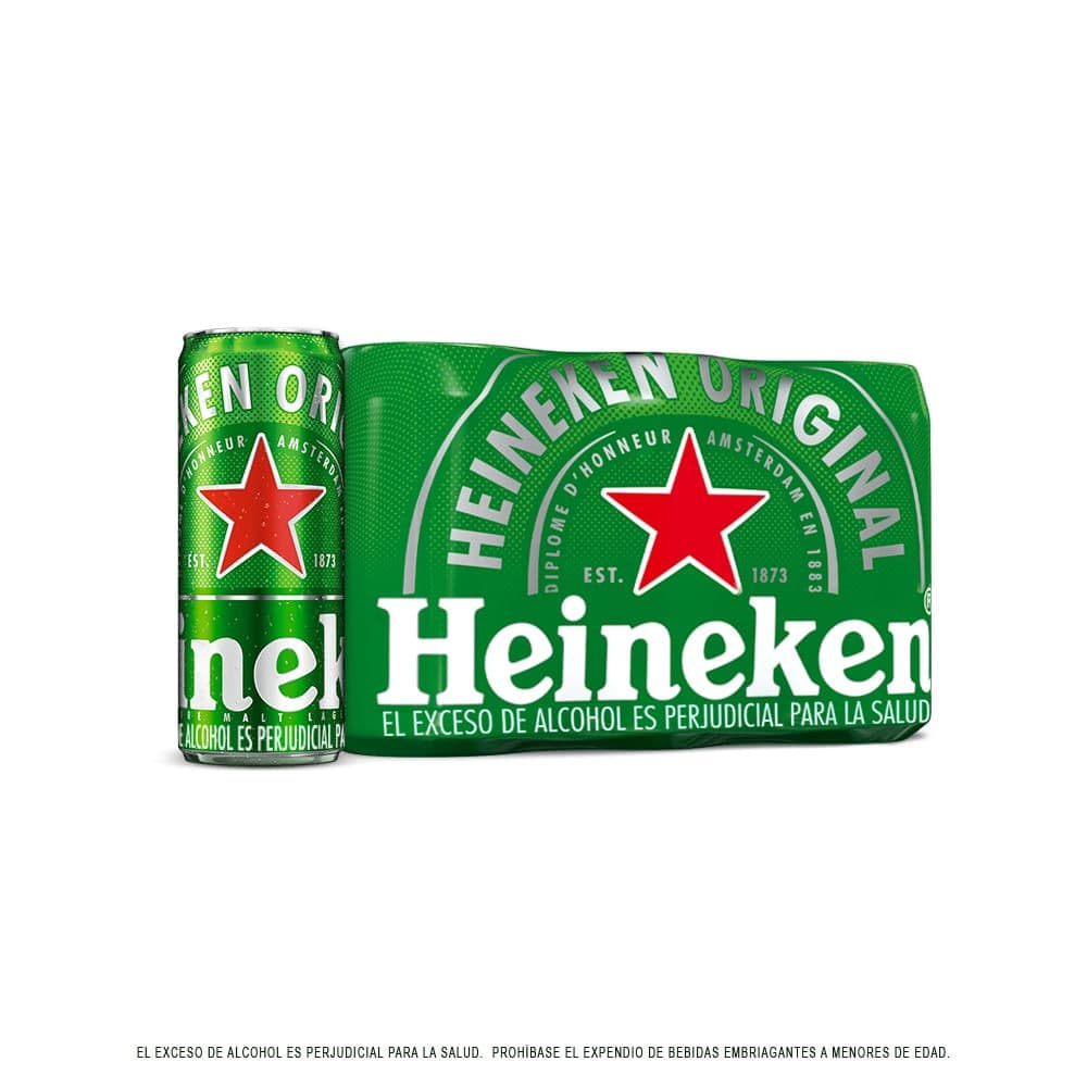 Cerveza Heineken Lata 310 Ml X6 Unds