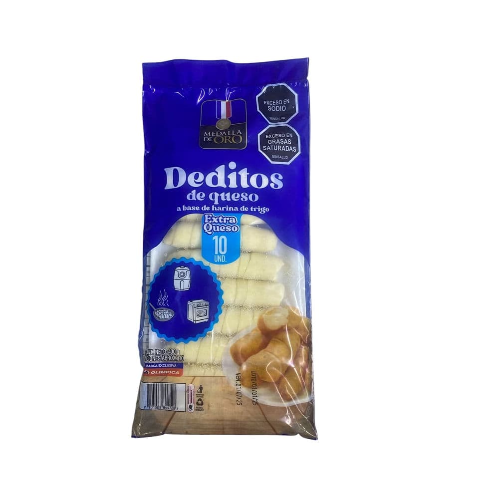 Deditos Medalla de Oro Queso 400 G X10 Unds