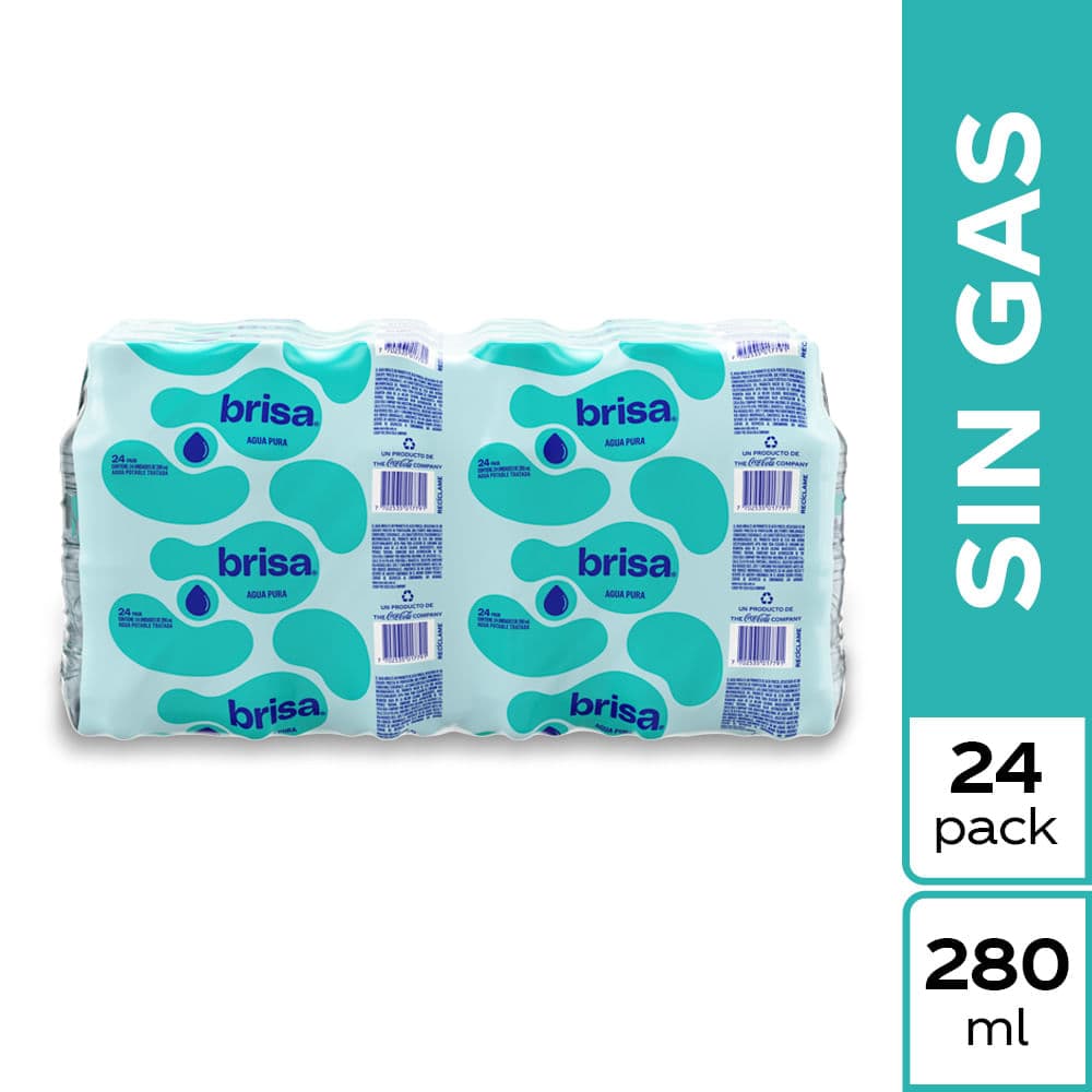 AGUA BRISA POTABLE S/GAS 280ML X24un