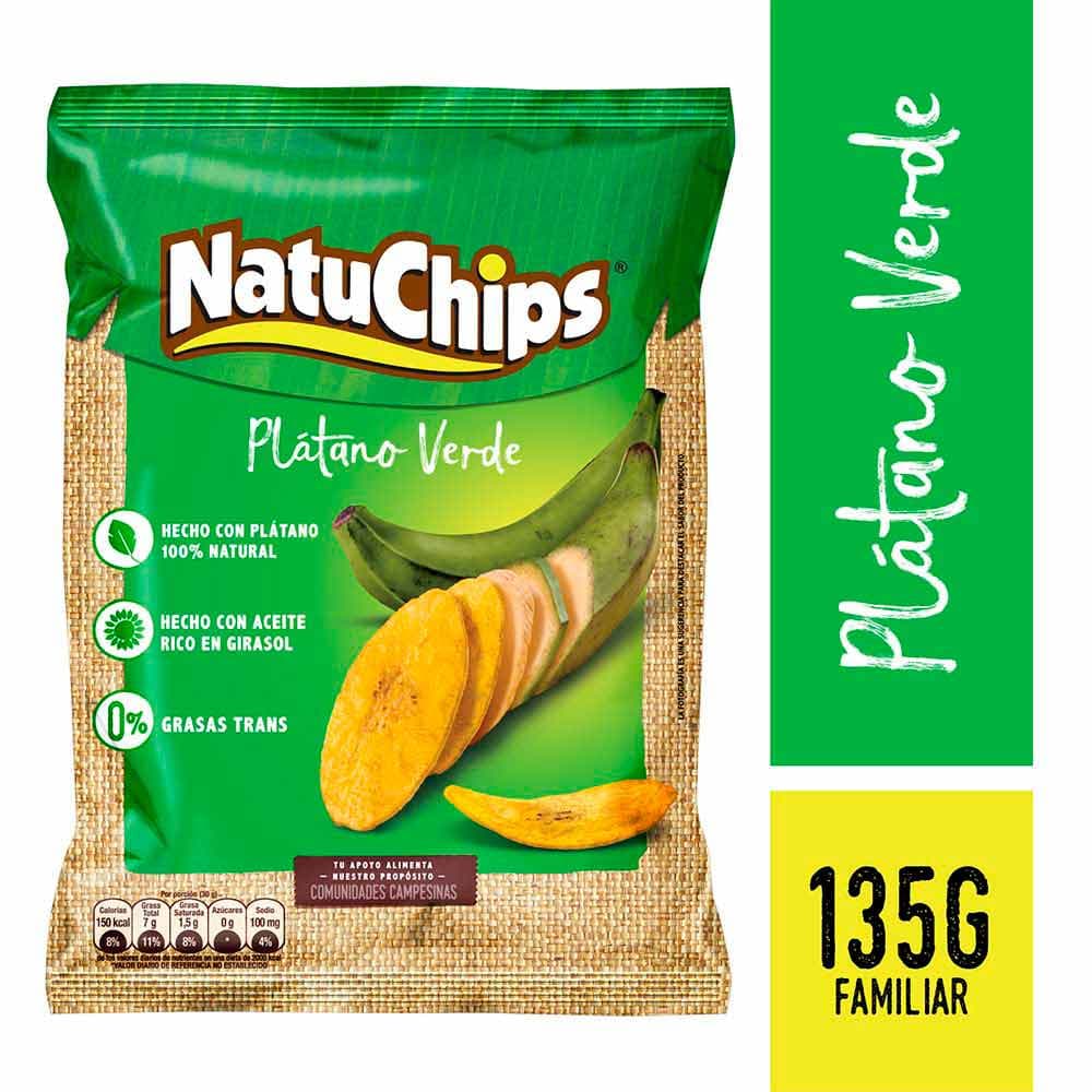 PASABOCA NATUCHIPS PLATANO VERDE 135g