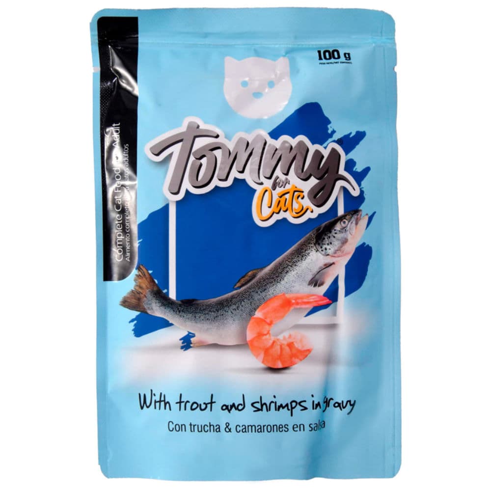 Pouch Tommy Gato Adulto Trozos Truch 100 G