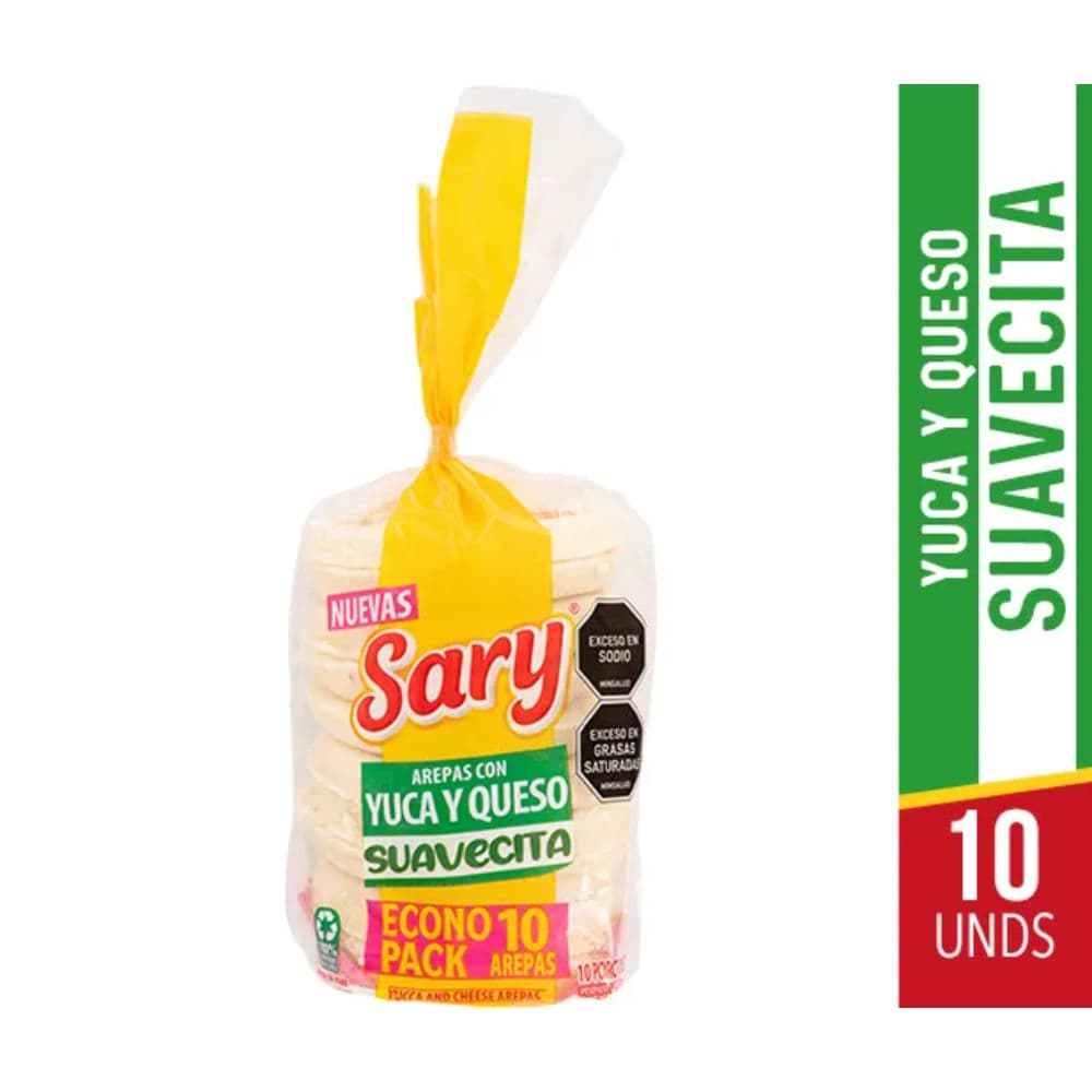 AREPA MAIZ SARY C/YUCAYQUSO X10UN 700G