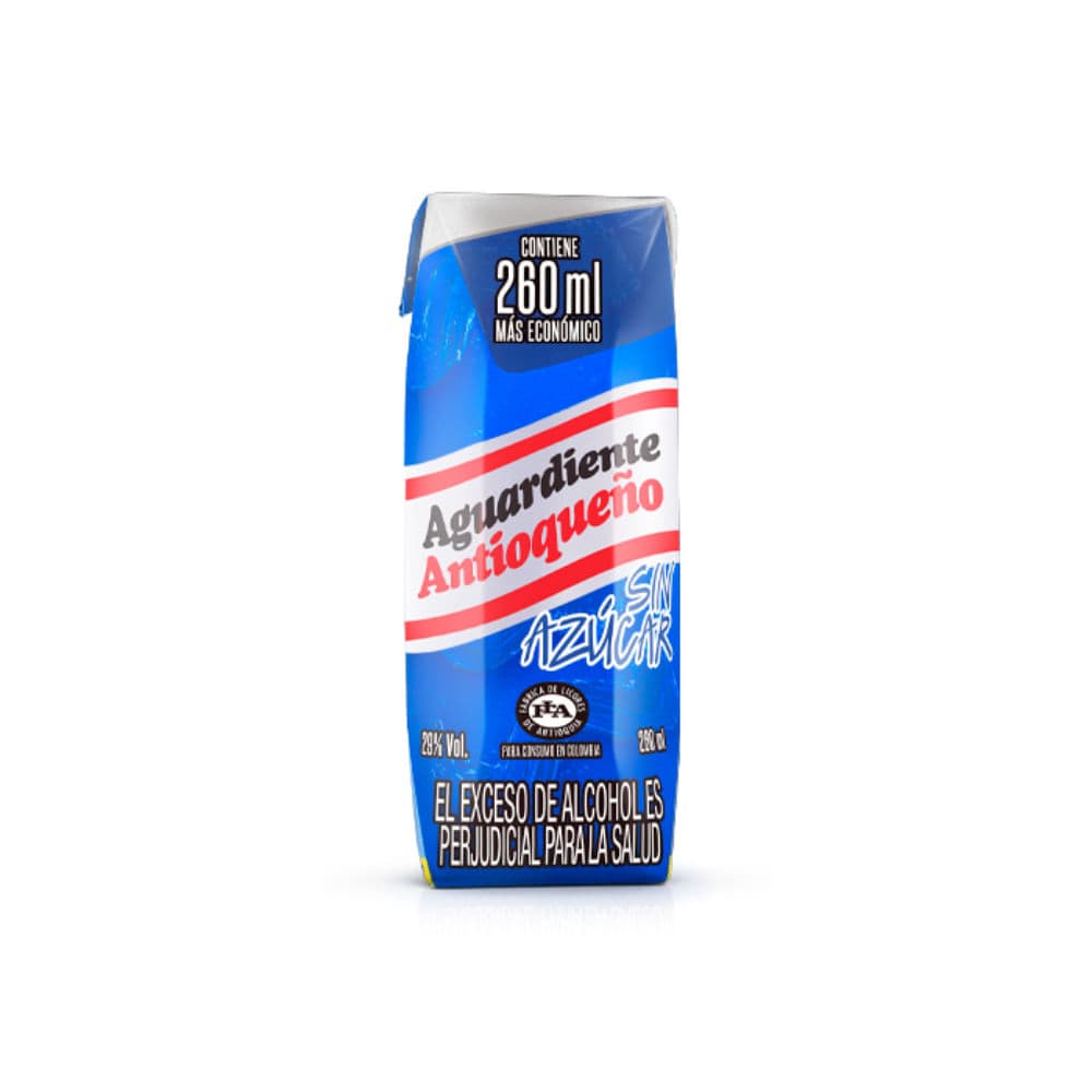 AGUARDIENTE ANTIOQ S/AZUC TETRA 250 ML