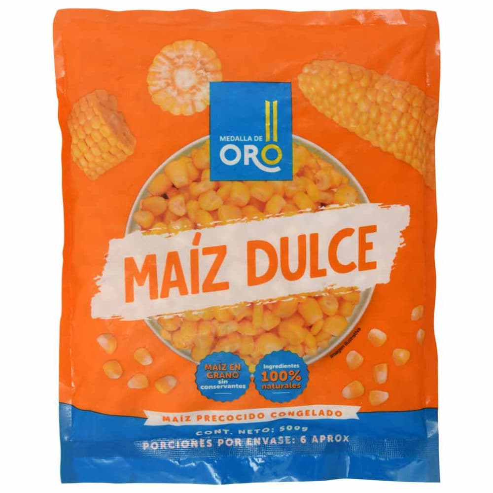 Maíz Medalla de Oro Dulce Congelado 500 G
