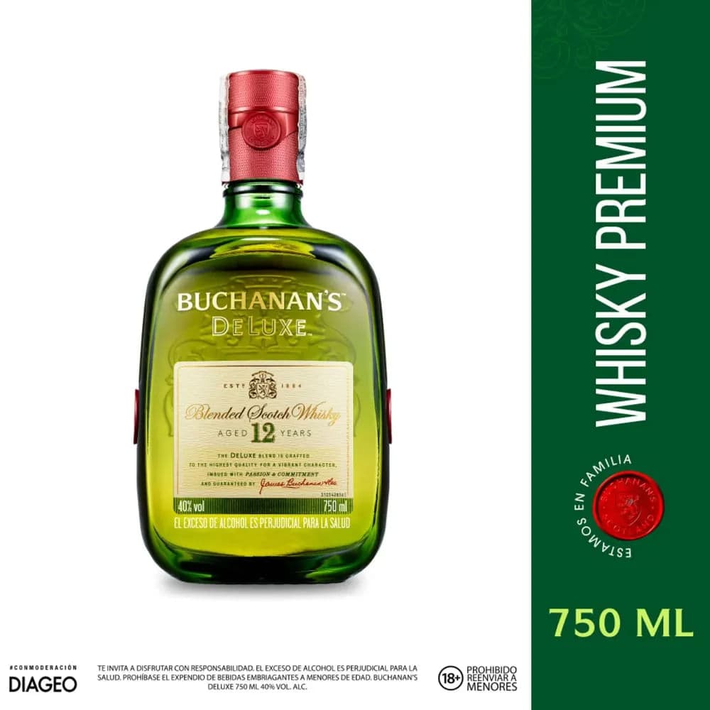 Whisky BUCHANANS deluxe 12 Años (750 ml)