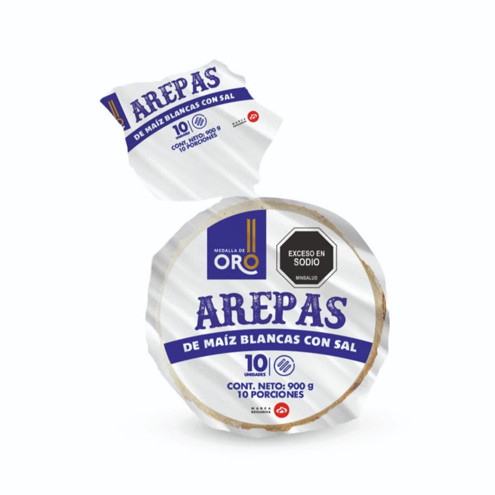 AREPA MEDALLA ORO BCA C/SAL X10 900 g