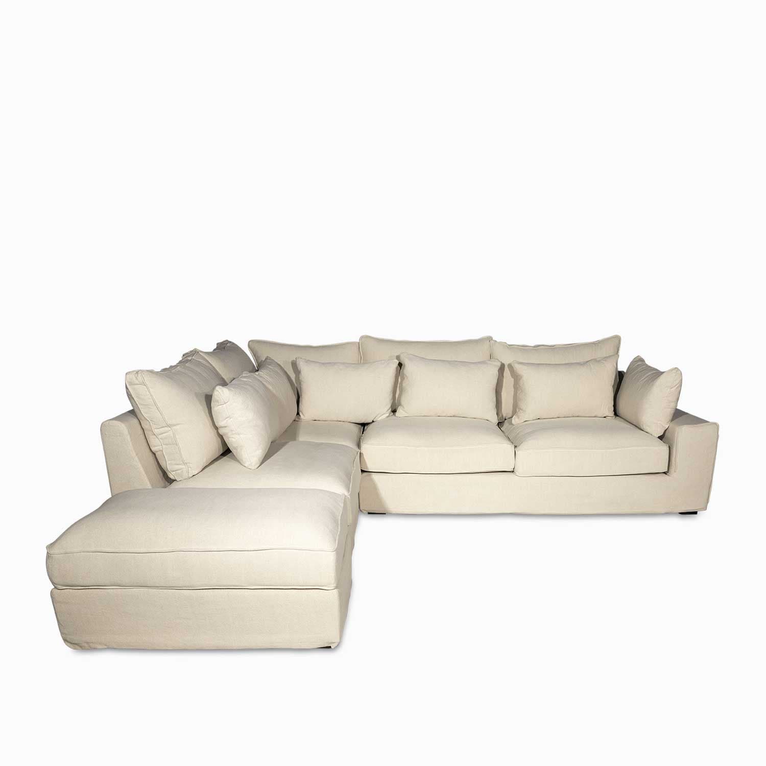 Sofá seccional brume beige izquierdo 80x286x240 cm