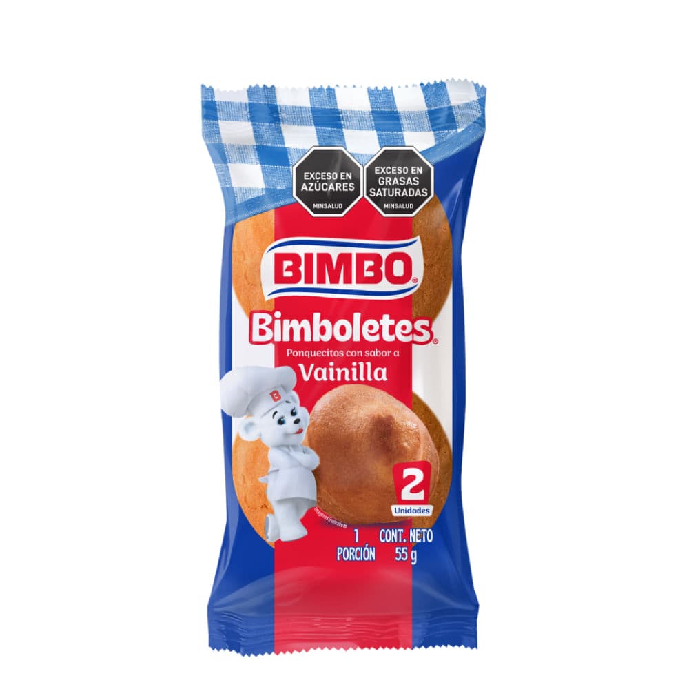 Ponqué Bimbolete Bimbo Vainilla 55 G X2 Unds