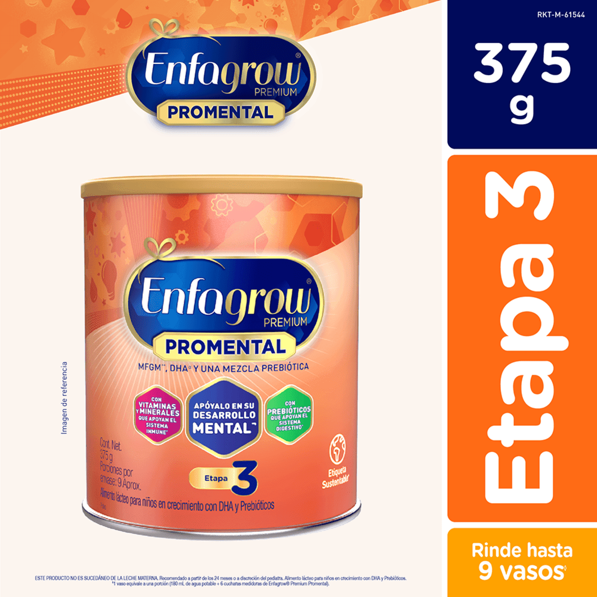 Alimento Lácteo Enfagrow Premium Promental Natural Etapa 3 - Lata 375 G