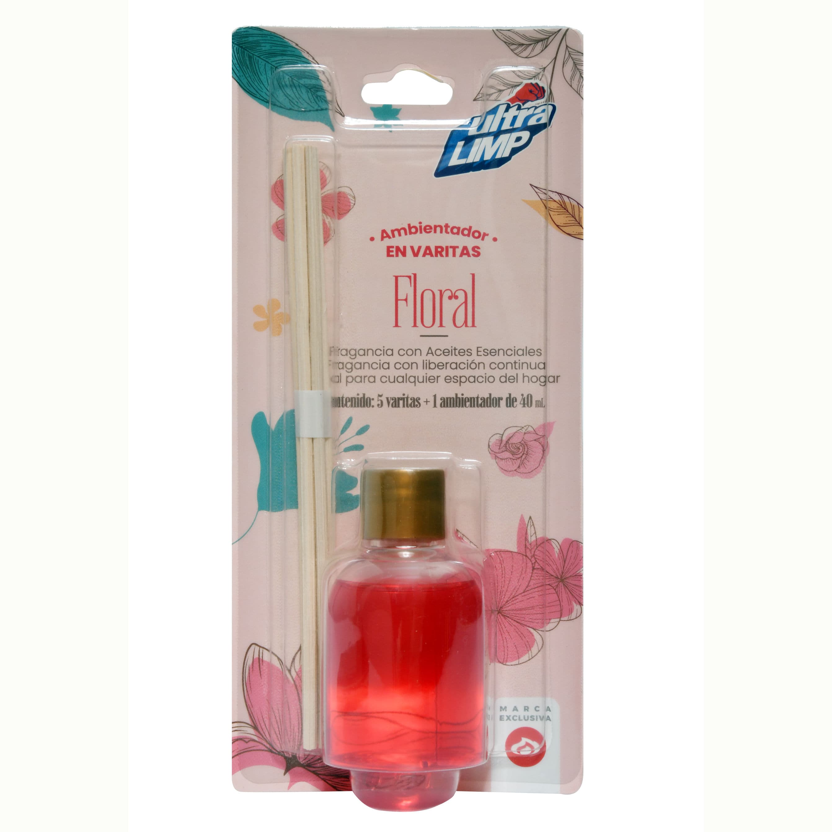 AMBIENTADOR ULTRALIMP VARITA FLORAL 40ML