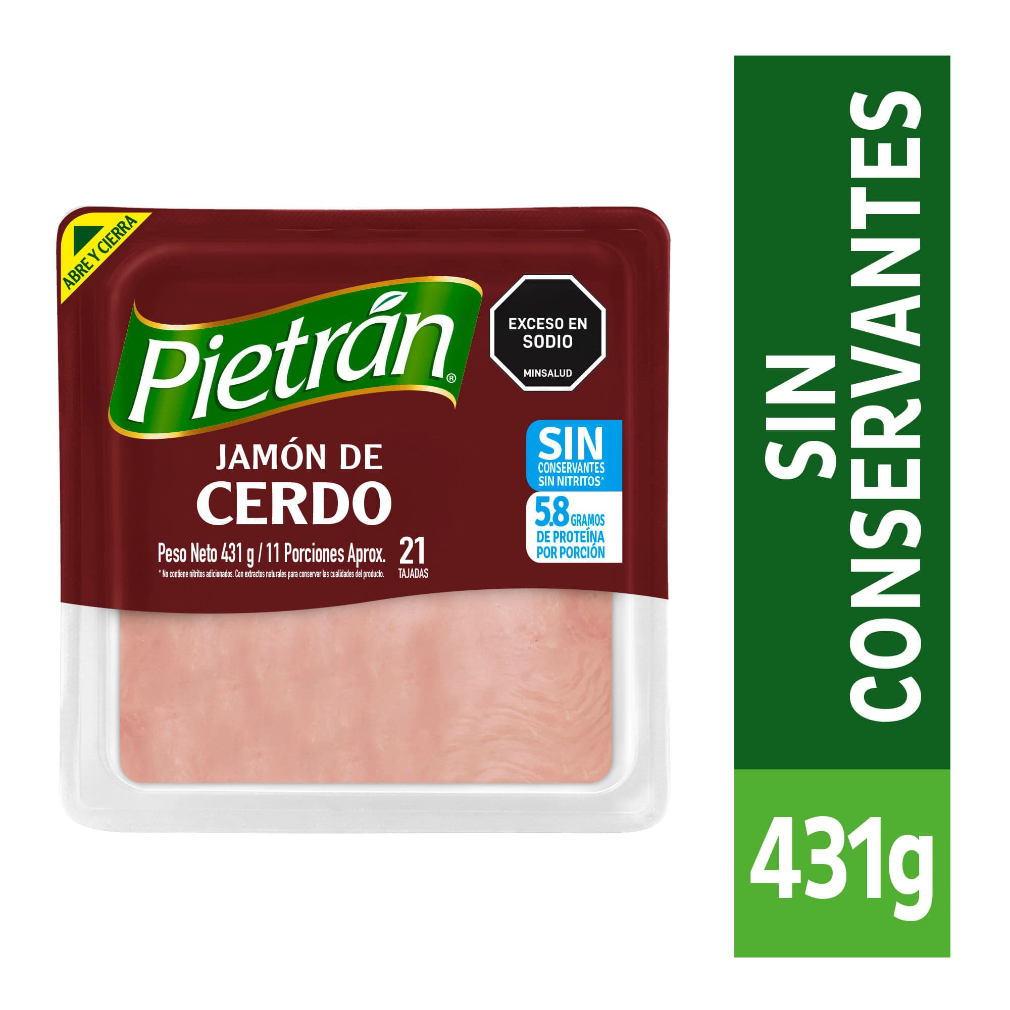 Jamón de Cerdo Pietrán sin Conservantes 431 G