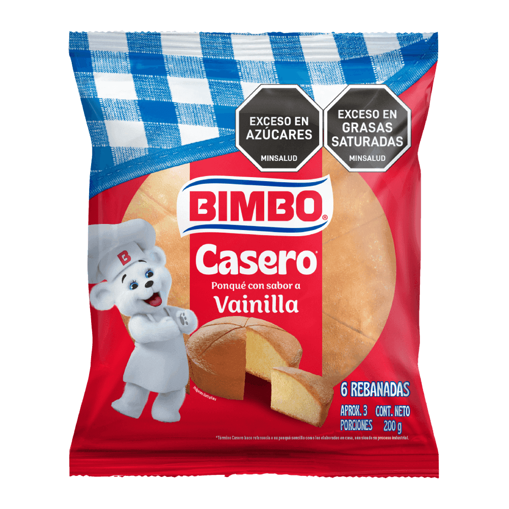 Ponque Casero Vainilla BIMBO 200g