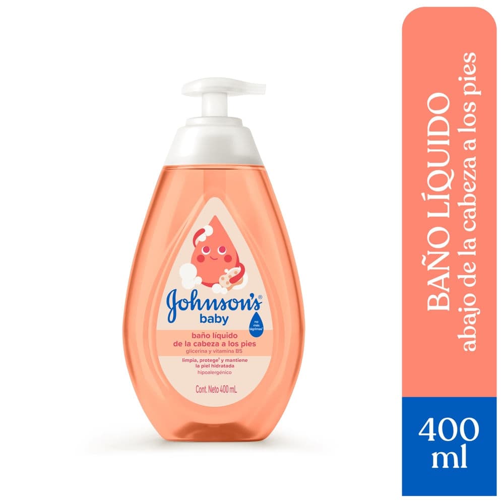 Baño Líquido Bebé Johnson's Cabeza a Pies 400 Ml