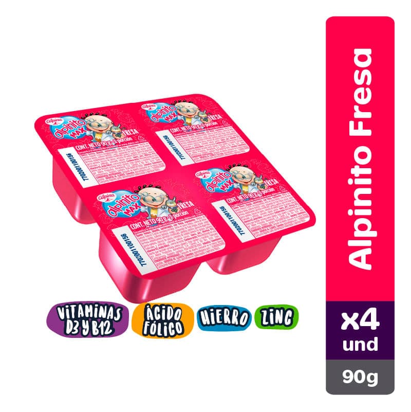 Alpinito fresa 90g x4un
