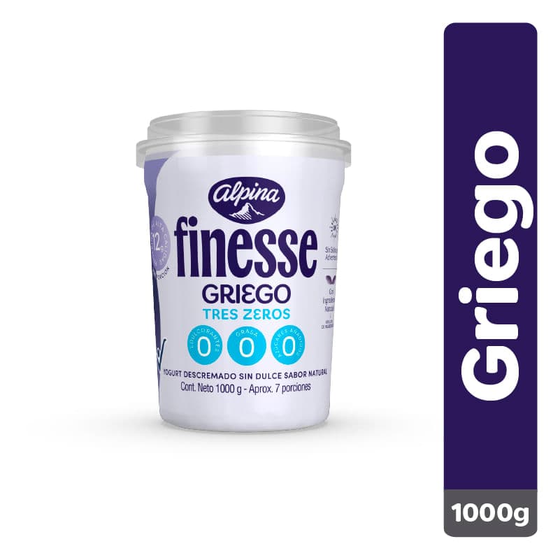 Yogurt griego triple zero finesse 1000g
