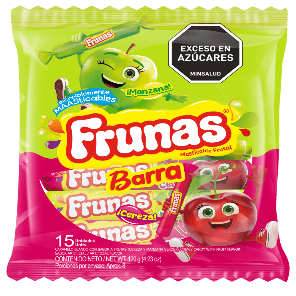 BARRA FRUNAS CEREZ/MANZ VERDE BS 120G