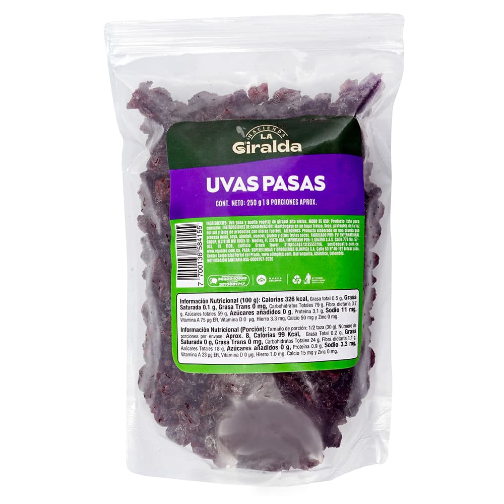 UVA PASA HLG SACH 250G