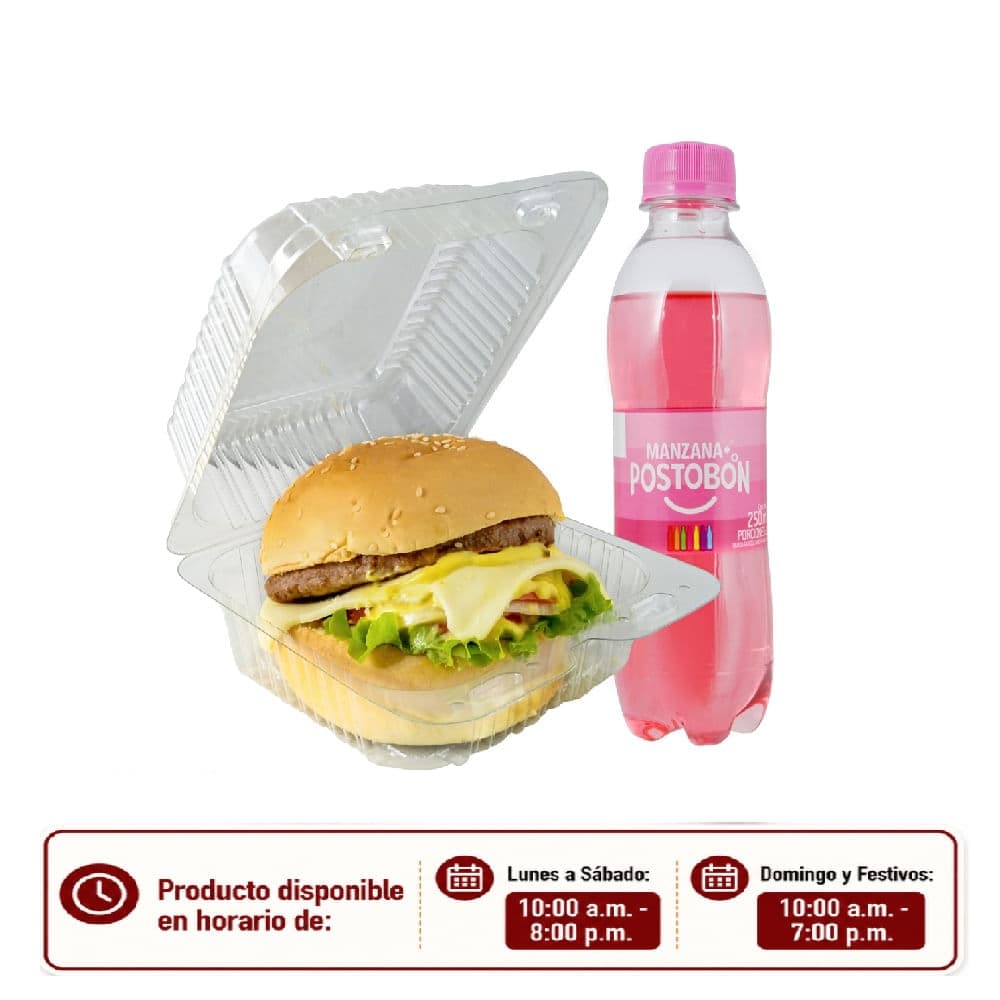 Combo Hamburguesa 320 gr + Gaseosa 12 Oz