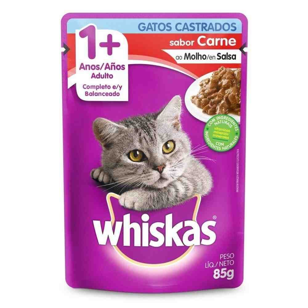 Alimento para Gato Whiskas Castrado Carne 85 G